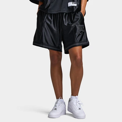 Nike Sportswear Women's Street 6" Satin Graphic Shorts Black / Anthracite