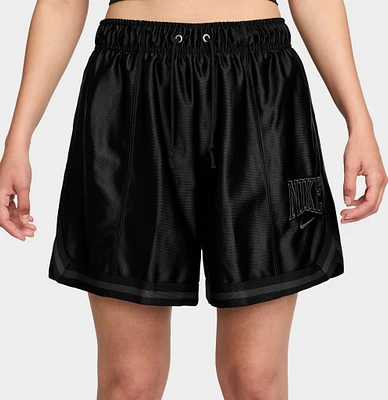 Nike Sportswear Women's Street 6" Satin Graphic Shorts Black / Anthracite