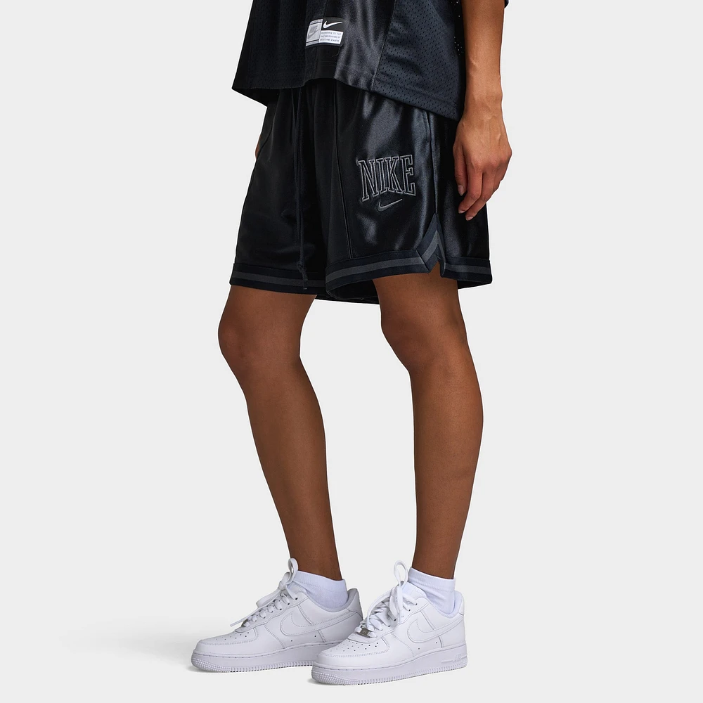 Nike Sportswear Women's Street 6" Satin Graphic Shorts Black / Anthracite