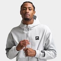 Nike Air Fleece Full Zip Hoodie Photon Dust / Lt Smoke Grey - Hyper Royal