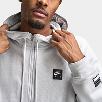 Nike Air Fleece Full Zip Hoodie Photon Dust / Lt Smoke Grey - Hyper Royal