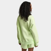 Nike Sportswear Women's Phoenix Fleece Oversized Graphic Crewneck Sweatshirt / Light Liquid Lime