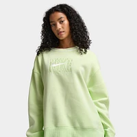 Nike Sportswear Women's Phoenix Fleece Oversized Graphic Crewneck Sweatshirt / Light Liquid Lime