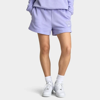 Nike Sportswear Women's Club Fleece Mid Rise 4" Graphic Shorts / Lilac Ice