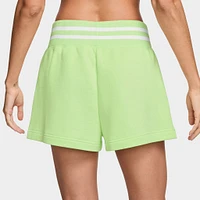 Nike Sportswear Women's Phoenix Fleece High-Waisted 2" Graphic Shorts / Light Liquid Lime