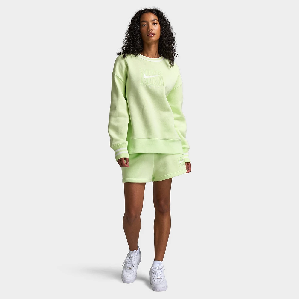 Nike Sportswear Women's Phoenix Fleece High-Waisted 2" Graphic Shorts / Light Liquid Lime