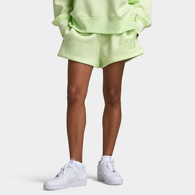 Nike Sportswear Women's Phoenix Fleece High-Waisted 2" Graphic Shorts / Light Liquid Lime