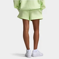 Nike Sportswear Women's Phoenix Fleece High-Waisted 2" Graphic Shorts / Light Liquid Lime