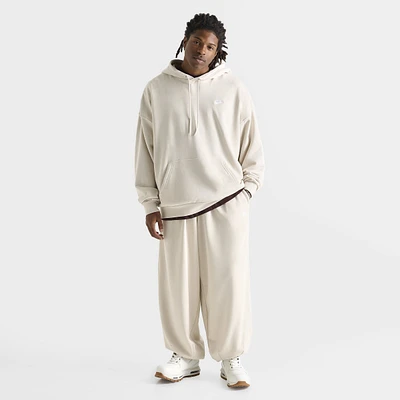 Nike Club Fleece Oversized French Terry Pants Lt Orewood Brn / - White