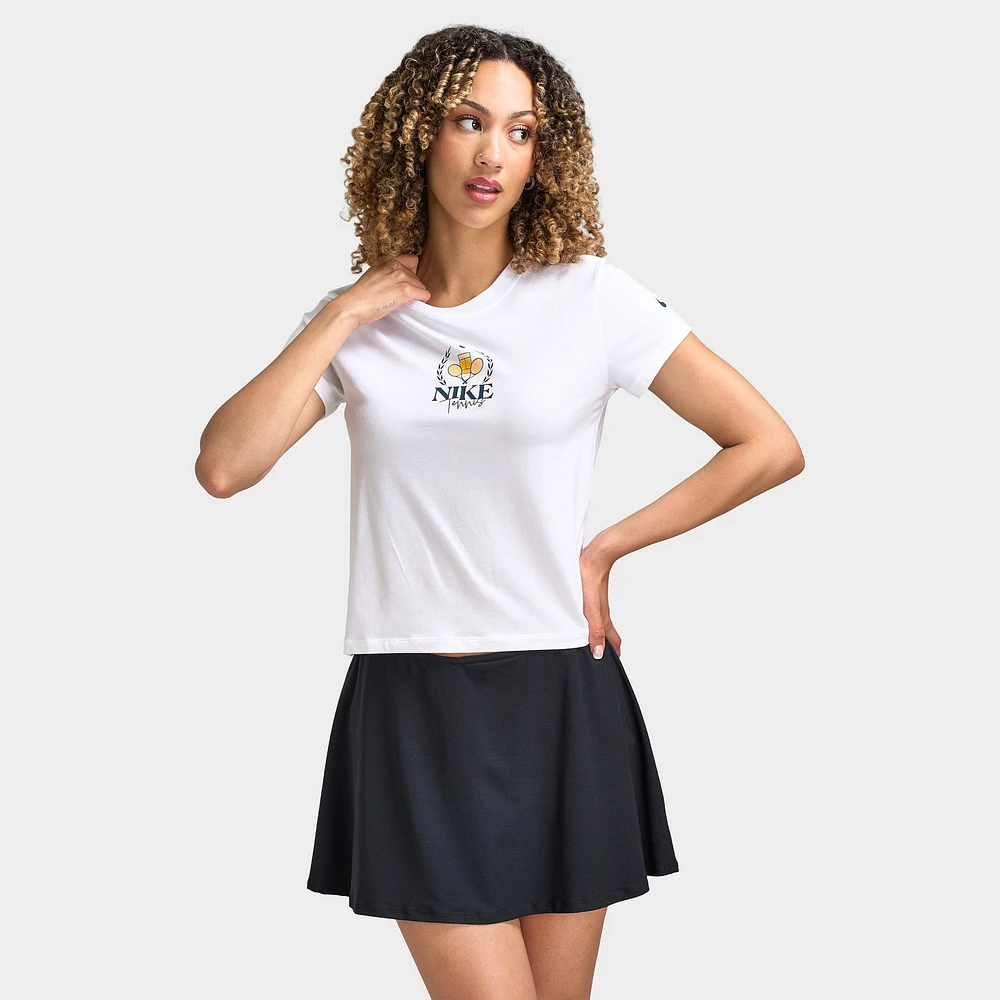 Nike Court Women's Dri-Fit Slam SS Tee French Open White / Black