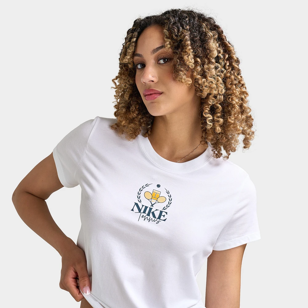 Nike Court Women's Dri-Fit Slam SS Tee French Open White / Black