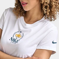 Nike Court Women's Dri-Fit Slam SS Tee French Open White / Black