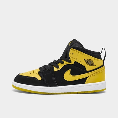 Jordan 1 Mid PS Black / Varsity Maize - White