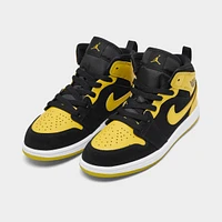 Jordan 1 Mid PS Black / Varsity Maize - White