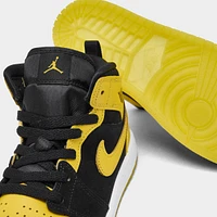 Jordan 1 Mid PS Black / Varsity Maize - White
