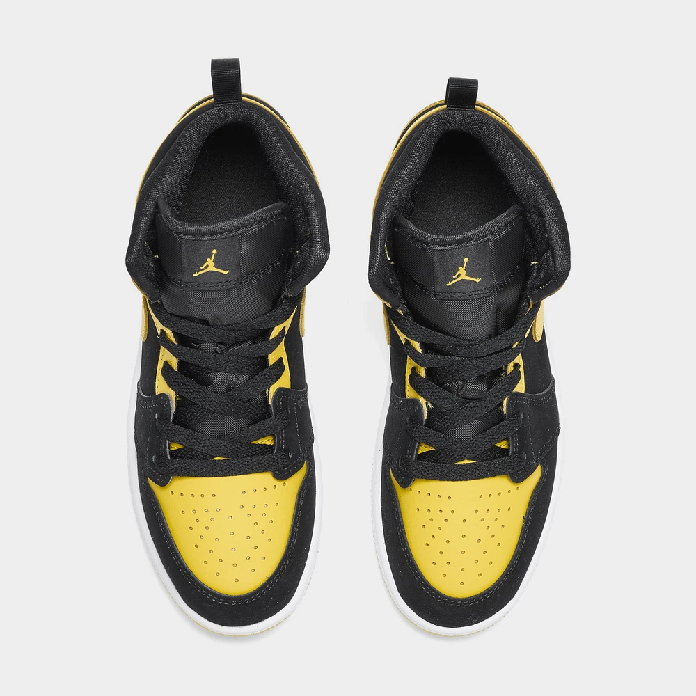 Jordan 1 Mid PS Black / Varsity Maize - White