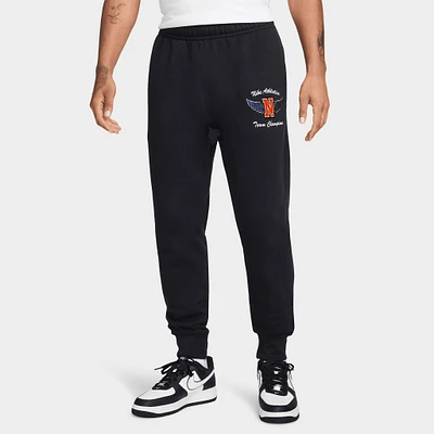 Nike Sportswear Club Fleece 'Swoosh High' Joggers Black / White