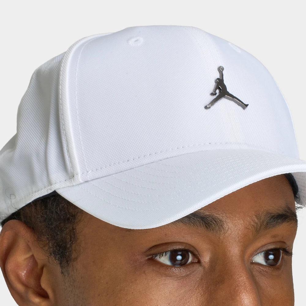 Jordan Rise Structured Metal Jumpman Strapback Cap / White