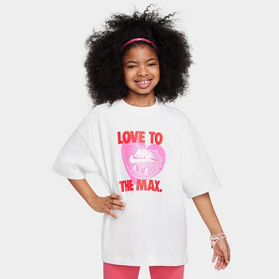 Nike Sportswear Junior Girls' Heart Graphic T-Shirt / White
