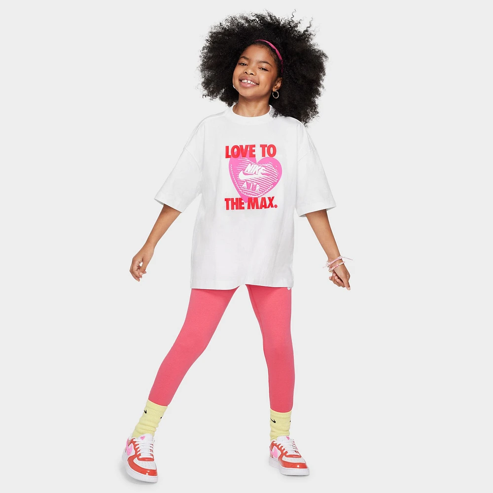 Nike Sportswear Junior Girls' Heart Graphic T-Shirt / White