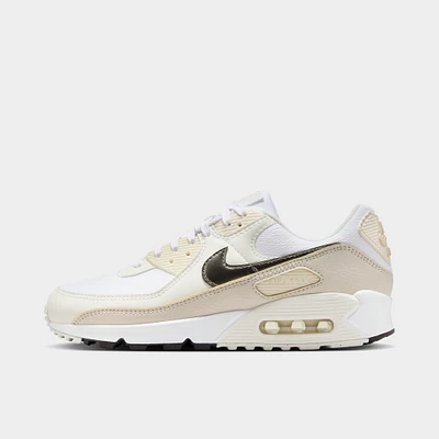 Nike Women's Air Max 90 White / Flat Pewter - Light Orewood Brown