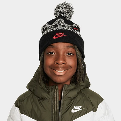 Nike Peak Big Kids' Beanie Black / Coconut Milk