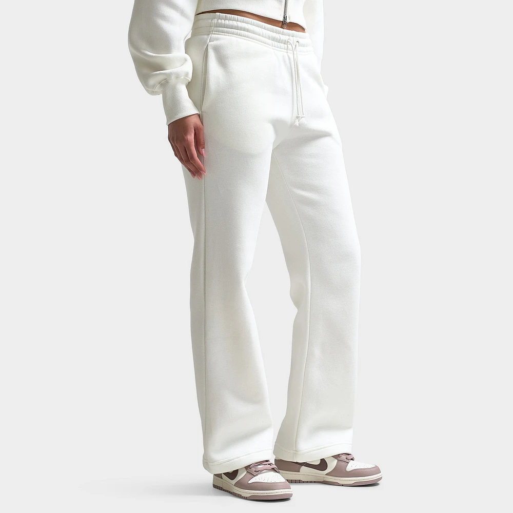 Nike Sportswear Women's Phoenix Fleece Mid-Rise Open-Hem Pants Sail / Black