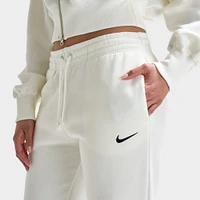 Nike Sportswear Women's Phoenix Fleece Mid-Rise Open-Hem Pants Sail / Black