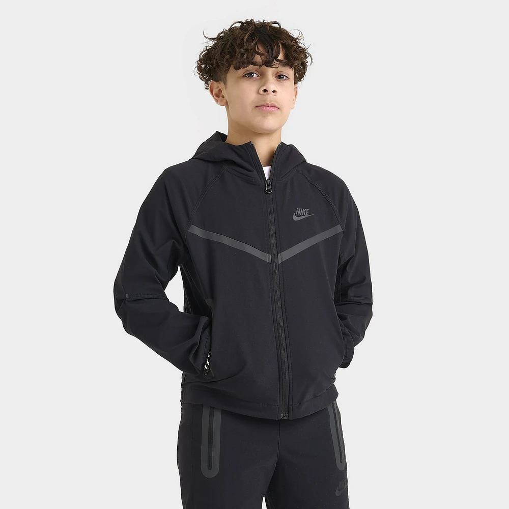 Nike Sportswear Junior Boys' Tech Woven Full Zip Hoodie Black /