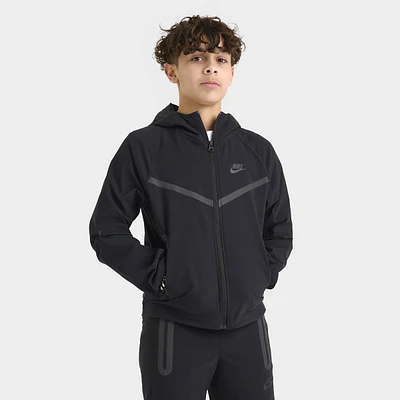 Nike Sportswear Junior Boys' Tech Woven Full Zip Hoodie Black /