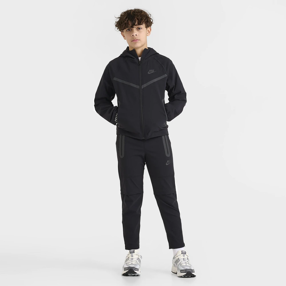 Nike Sportswear Junior Boys' Tech Woven Full Zip Hoodie Black /