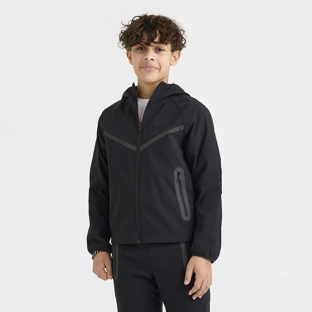 Nike Sportswear Junior Boys' Tech Woven Full Zip Hoodie Black /
