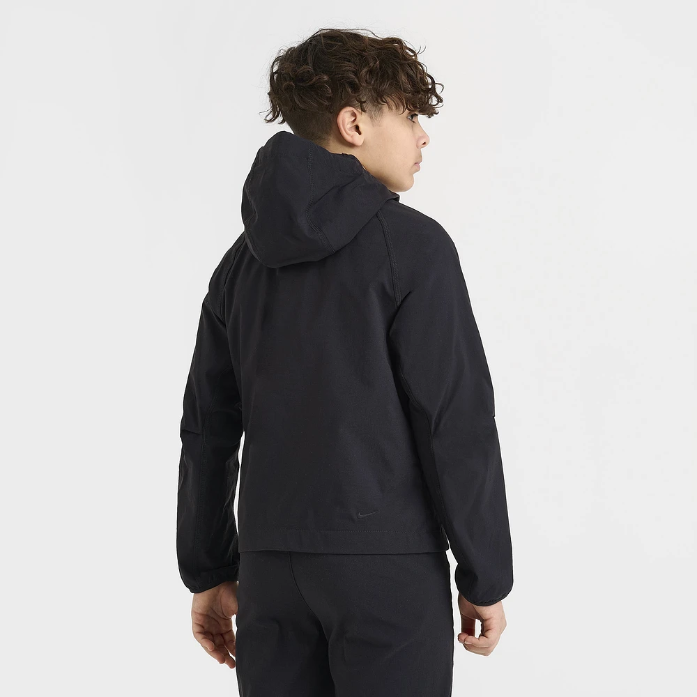 Nike Sportswear Junior Boys' Tech Woven Full Zip Hoodie Black /