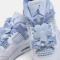Jordan Women's 4 Retro Mid White / Aluminum - Blue Tint