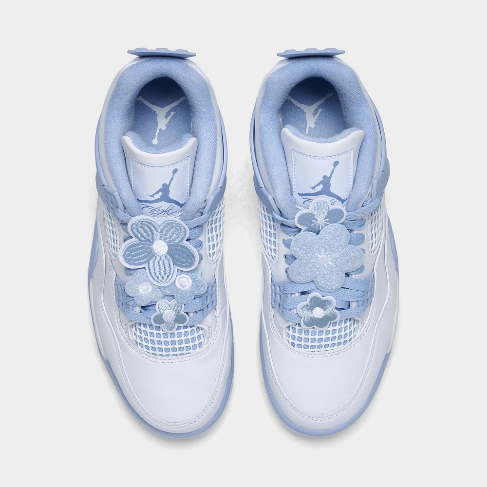 Jordan Women's 4 Retro White / Aluminum - Blue Tint