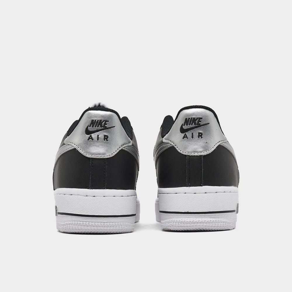 Nike Air Force 1 GS Black / Metallic Silver - White