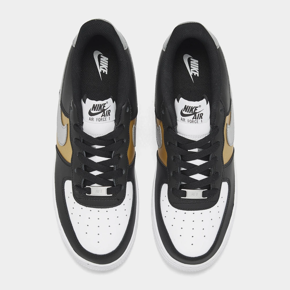 Nike Air Force 1 GS Black / Metallic Silver - White