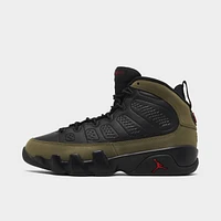 Jordan 9 Retro GS Black / True Red - Light Olive