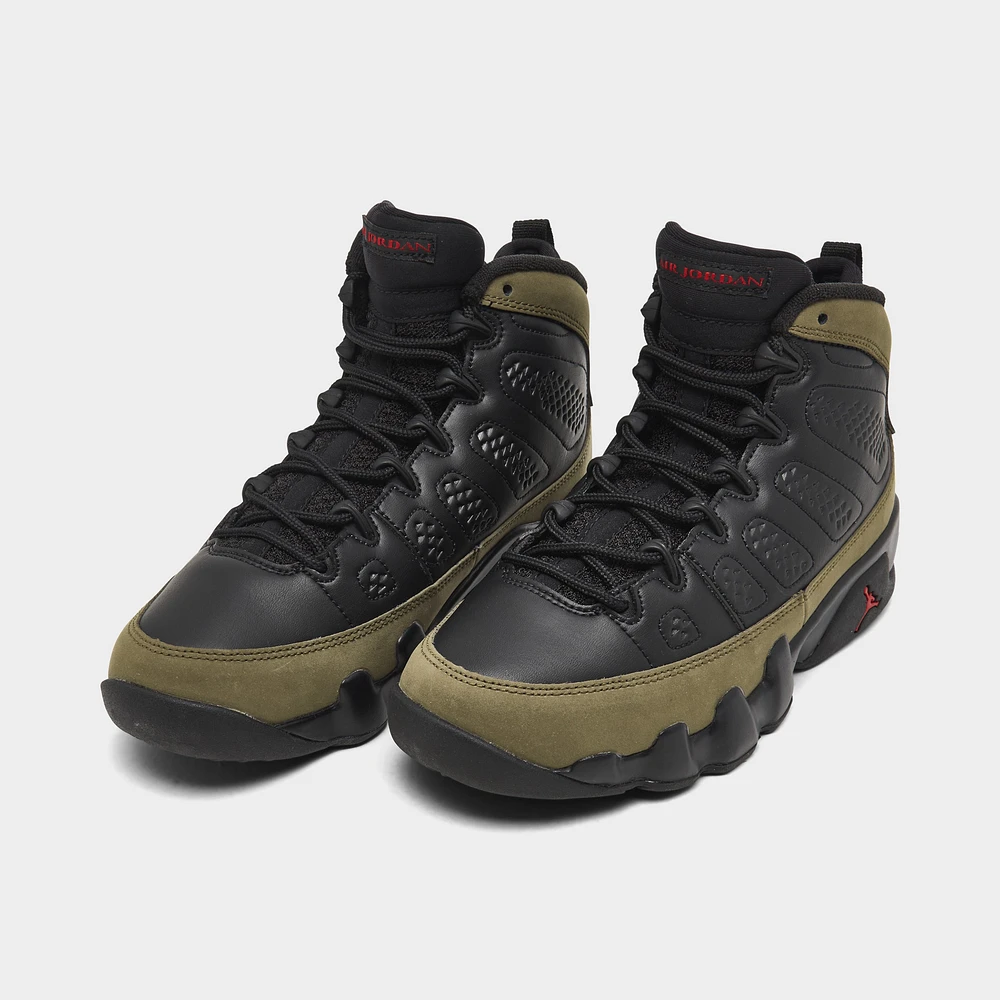 Jordan 9 Retro GS Black / True Red - Light Olive