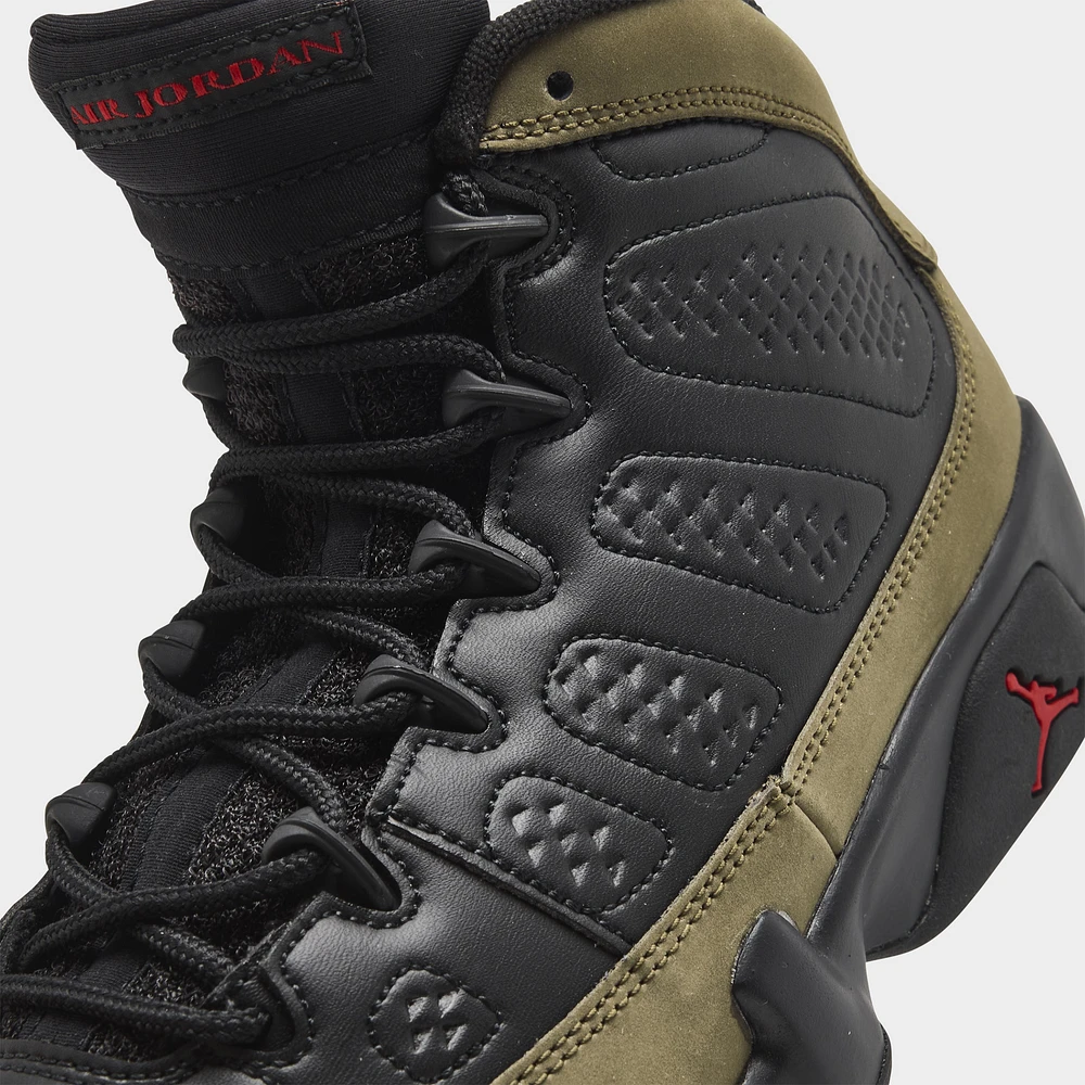 Jordan 9 Retro GS Black / True Red - Light Olive