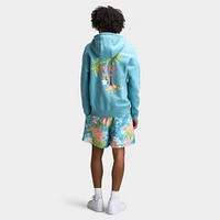Nike Club Full Zip Hoodie Sweet Denim Turq / Red Stardust
