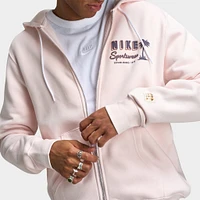 Nike Club Full Zip Hoodie Sweet Light Soft Pink / Dark Raisin