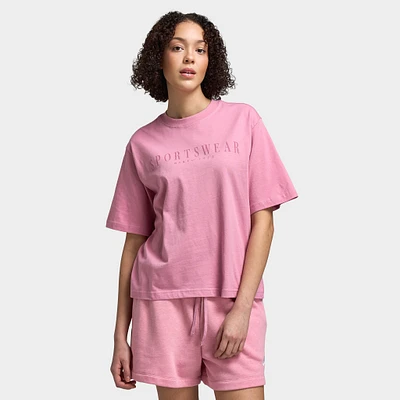 Nike Sportswear Women's Boxy Sport T-Shirt Elemental Pink / Desert Berry