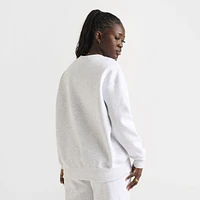Nike Sportswear Women's Phoenix Fleece Oversized Crewneck Birch Heather / Deep Royal Blue