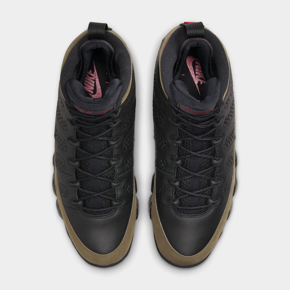 Jordan 9 Retro Black / True Red - Light Olive