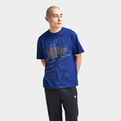 Nike Sportswear Max90 T-Shirt Blue Void / University Gold - Lt Crimson