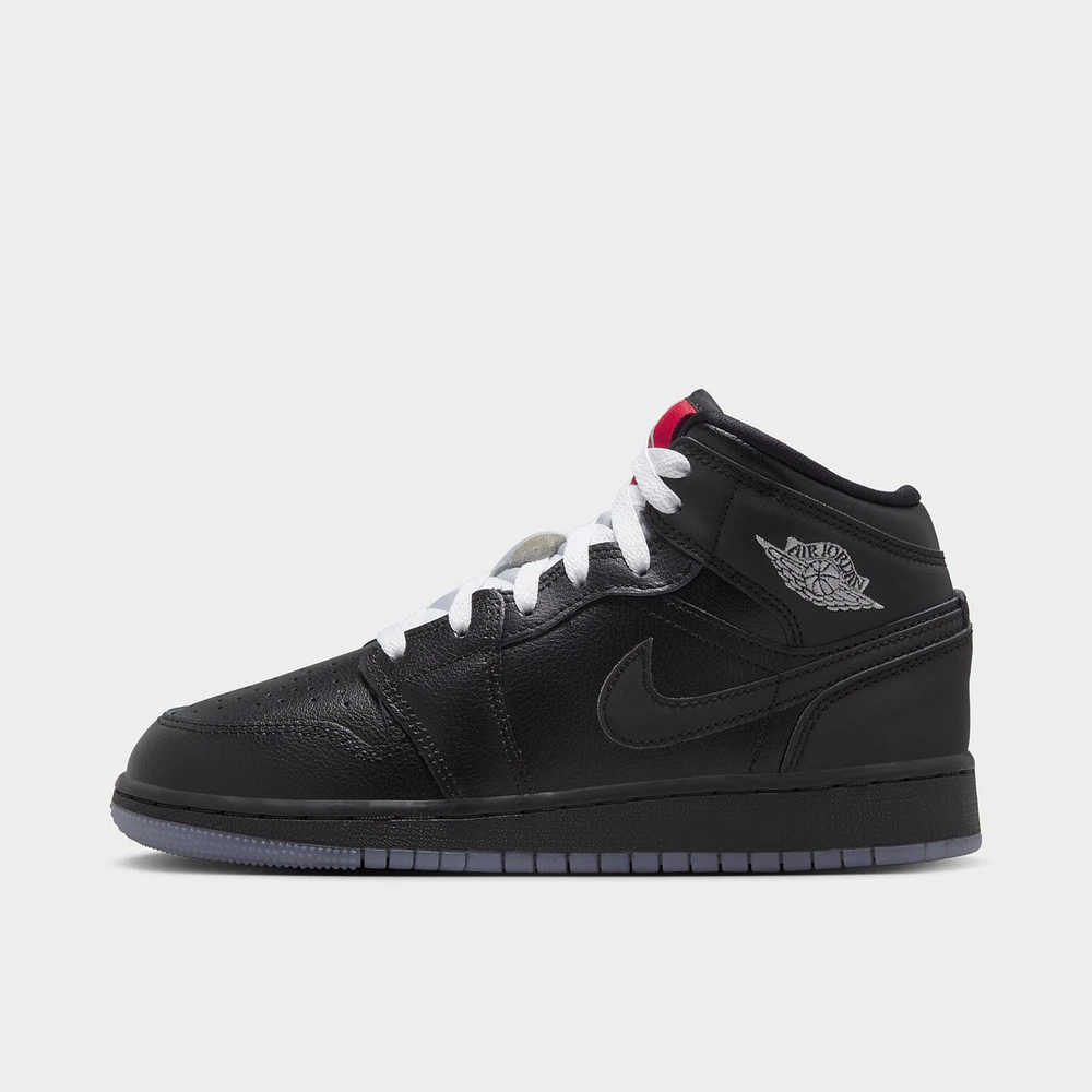 Jordan 1 Mid GS Black / - White