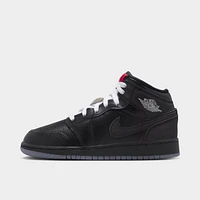 Jordan 1 Mid GS Black / - White