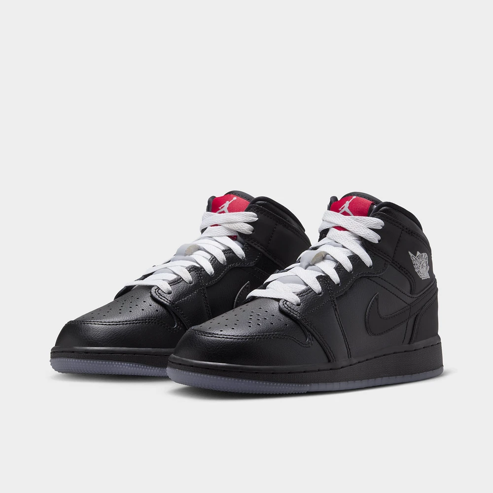 Jordan 1 Mid GS Black / - White