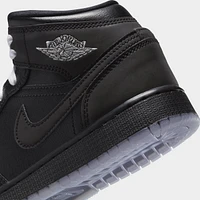 Jordan 1 Mid GS Black / - White